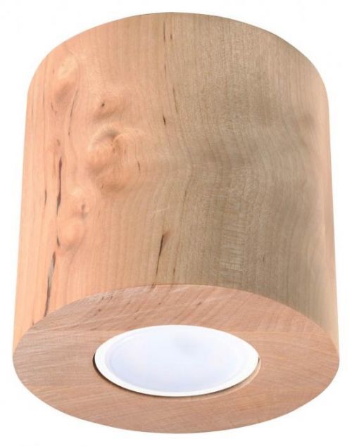 Stropní svítidlo SOLLUX Orbis GU10 1x40W bez zdroje SL.0492 přírodní dřevo