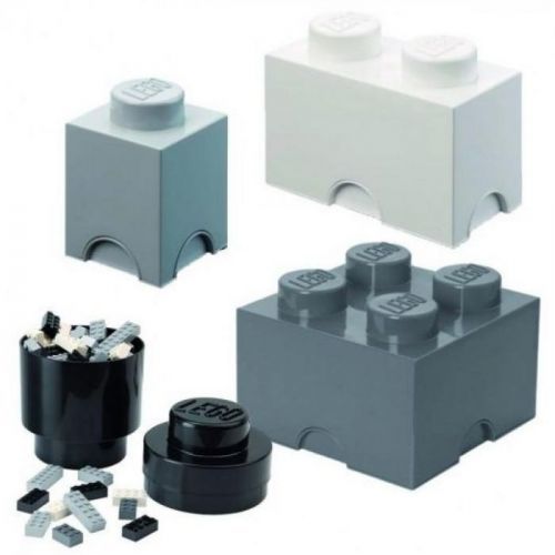 LEGO úložné boxy Multi-Pack 4 ks černá, bílá, šedá