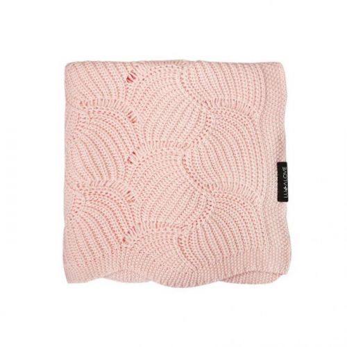 Lullalove Bambusová dečka vzor mušličky - Růžová