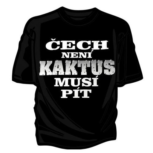 Tričko Čech není kaktus - černé, L