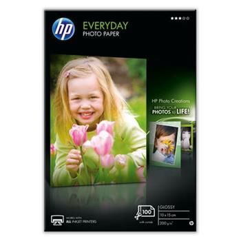 HP Everyday Glossy Photo Paper, 10 x 15cm, 100 listů, 200g/m2, CR757A