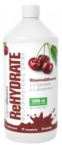 Iontové nápoje GymBeam Iont drink ReHydrate - sour cherry