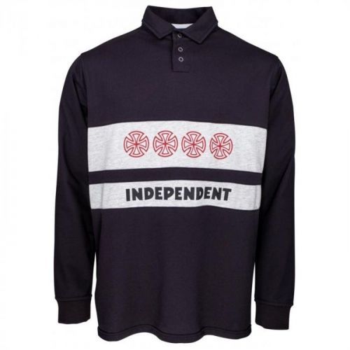 mikina INDEPENDENT - Crosses Polo Crew Black/Athletic Heather (BLACK-ATHLETIC HEATH) velikost: M