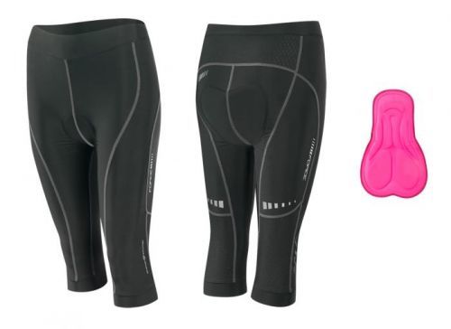 kraťasy F LADY BIKE 3/4 do pasu s vložkou, černé - vel. XS