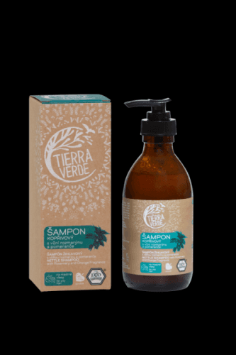 Tierra Verde Kopřivový šampon na mastné vlasy s pomerančem a rozmarýnem (230 ml)