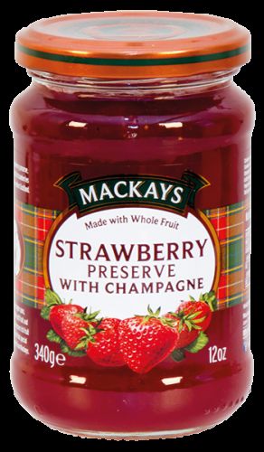 Strawberry With Champagne Preserve - Jahodový džem se šampaňským vínem 340g Mackays