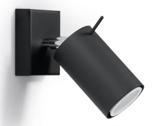 Nástěnné bodové svítidlo SOLLUX Ring GU10 1x40W bez zdroje SL.0091 černá