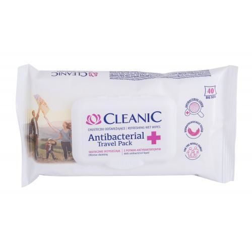 Cleanic Antibacterial Refreshing Travel Pack 40 ks antibakteriální ubrousky unisex