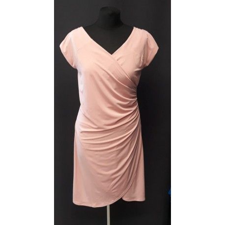 Šaty Penny pudrové, Velikost XXL, Barva Pudrová  L&S Fashion