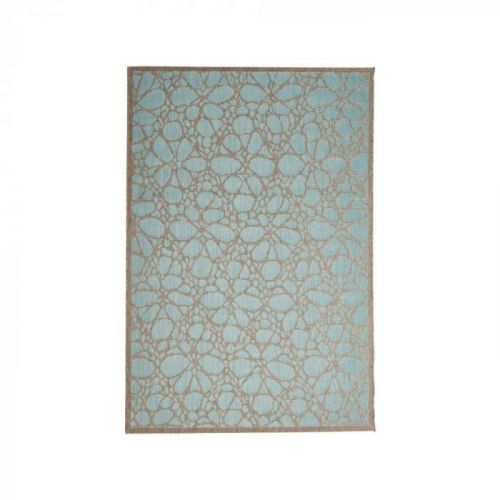 Modrý venkovní koberec Floorita Fiore, 160 x 230 cm