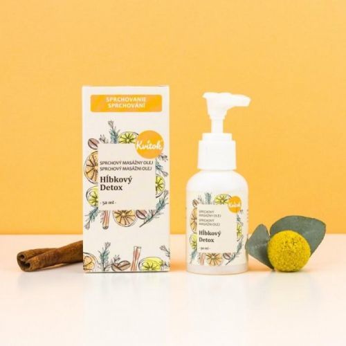 Kvitok Sprchový masážní olej proti celulitidě Hloubkový detox (50 ml)