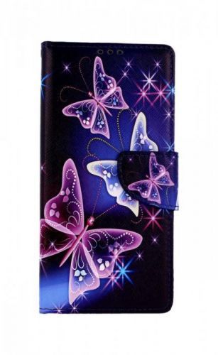 Kryt TopQ Xiaomi Redmi Note 9 Pro knížkový Modrý s motýlky 50622