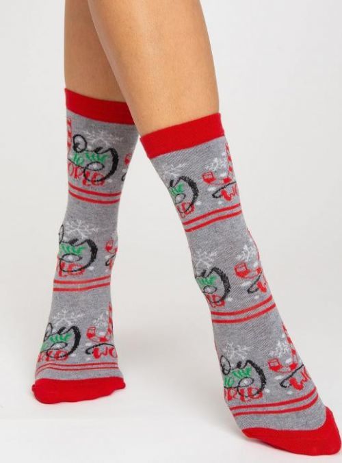 Gatio Pánské ponožky Barva: bílo - červená, Velikost: 36-40