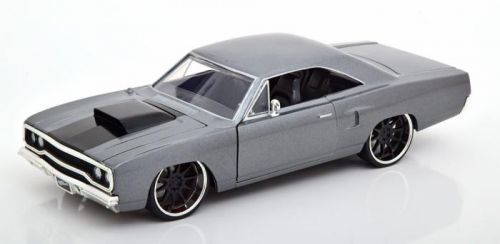 Jada Toys | Fast & Furious Diecast Model 1/24 Doms Plymouth Road Runner Primer Grey