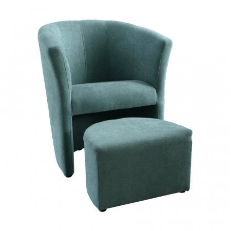 Tempo Kondela Křeslo s taburetem, mentolová, ROSE