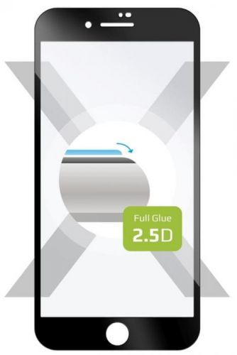 Fixed Ochranné tvrzené sklo Full-Cover pro Apple iPhone 7 Plus/8 Plus, lepení přes celý displej, černé FIXGFA-101-BK