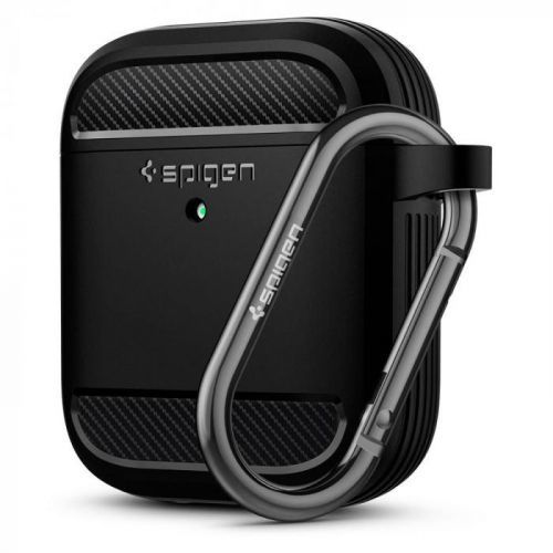 Pouzdro pro sluchátka AirPods - Spigen, Rugged Armor Black