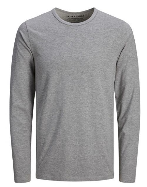 Jack&Jones Pánské triko JJEBASIC 12059220 LIGHT GREY MELANGE XXL