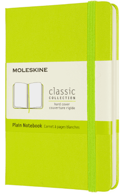 Moleskine: Zápisník tvrdý čistý žlutozelený S