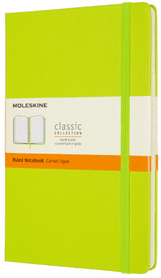 Moleskine: Zápisník tvrdý linkovaný žlutozelený L