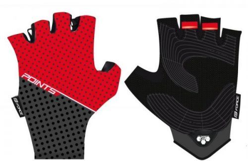 Force POINTS červeno-černé cyklorukavice bez zapínání