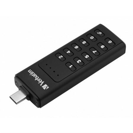 Flash USB Verbatim Keypad Secure, 32GB, USB-C - černý, 49430