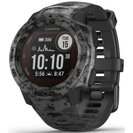 Garmin GPS sportovní hodinky Instinct Solar Camo Black Optic