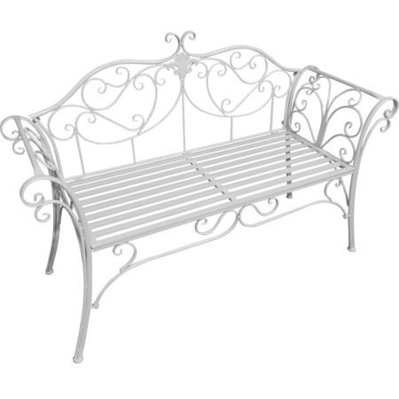 Tempo Kondela Zahradní lavička, bílá, ETELIA