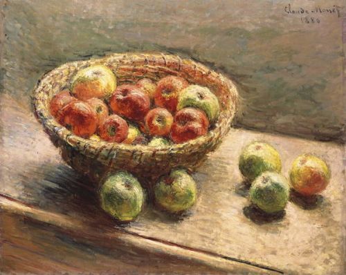 Monet, Claude Obraz, Reprodukce - A Bowl of Apples; Le Panier de Pommes, 1880, Monet, Claude