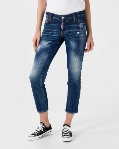 DSQUARED2 Jennifer Cropped Jeans Modrá