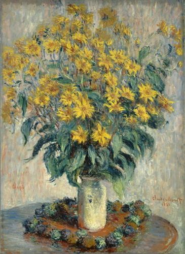 Claude Monet Obraz, Reprodukce - Jerusalem Artichoke Flowers, 1880, Claude Monet