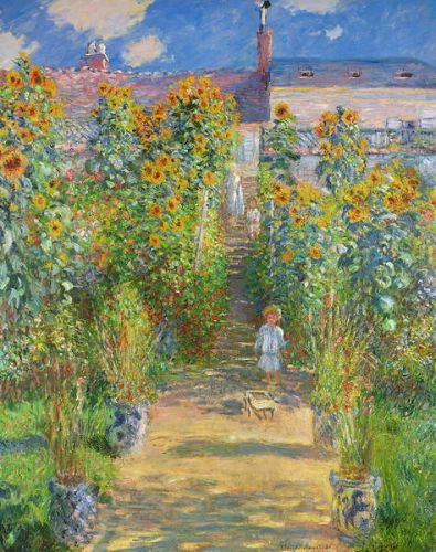 Claude Monet Obraz, Reprodukce - The Artist's Garden at Vetheuil, 1880, Claude Monet