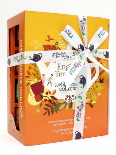 English Tea Shop 12 Pyramidek sypaných čajů, Supergoodness, bio