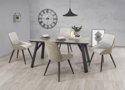 Jídelní stůl jídelní stůl halifax - 160x90x76 cm (beton/černá)