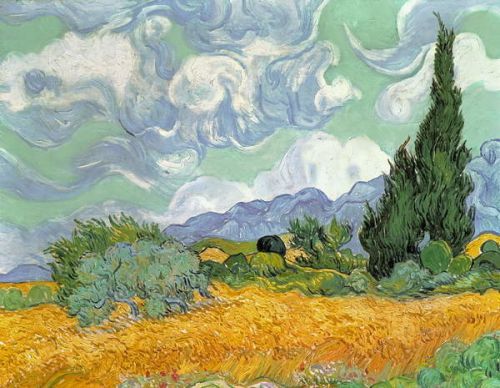 Vincent van Gogh Obraz, Reprodukce - Wheatfield with Cypresses, 1889, Vincent van Gogh