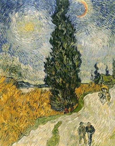 Vincent van Gogh Obraz, Reprodukce - Road with Cypresses, 1890, Vincent van Gogh