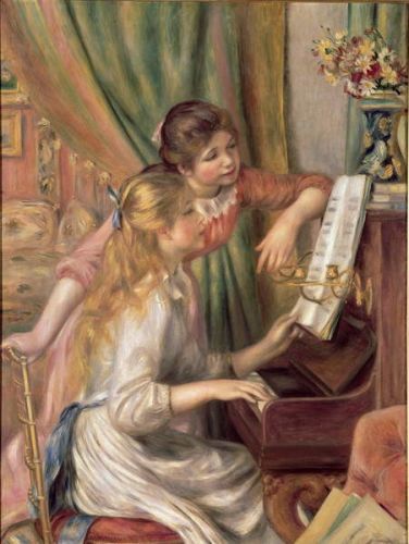 Pierre Auguste Renoir Obraz, Reprodukce - Young Girls at the Piano, 1892, Pierre Auguste Renoir