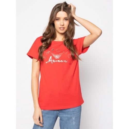 Dámské tričko 164340 0P291 00074 červená - Emporio Armani - S - červená
