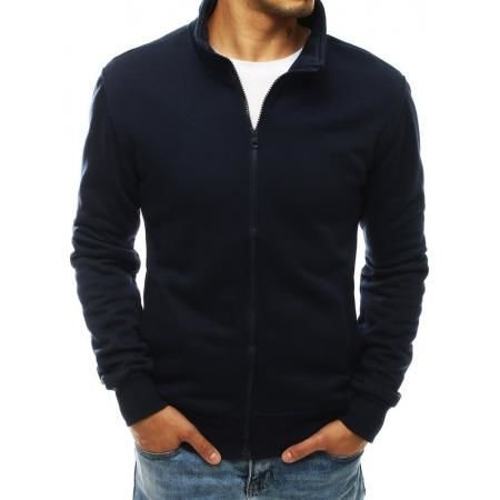 Pánská mikina rozepínací bez kapuce tmavě modrá BX4567