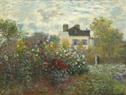 Claude Monet Obraz, Reprodukce - The Artist's Garden in Argenteuil (A Corner of the Garden with Dahlias), 1873, Claude Monet
