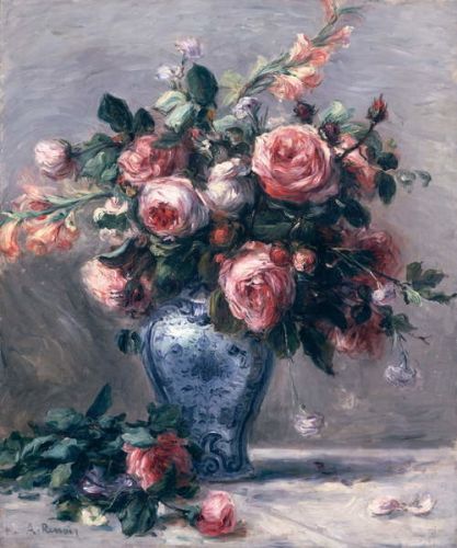 Pierre Auguste Renoir Obraz, Reprodukce - Vase of Roses, Pierre Auguste Renoir