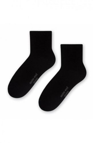Ponožky Steven art.130 Natural Merino Wool - 35-37 - černá