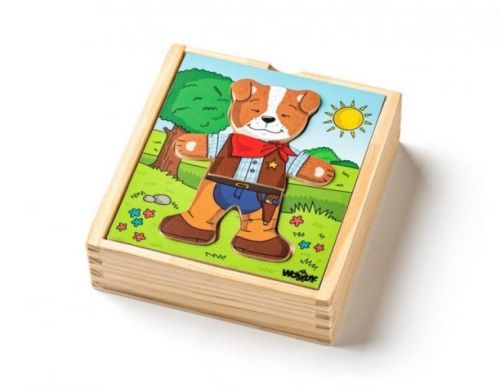 Puzzle šatní skříň ''Pejsek'', 18 dílů