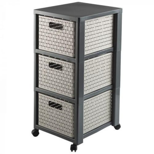 Rotho Komoda plast 3 patra, Country 87 l, béžová