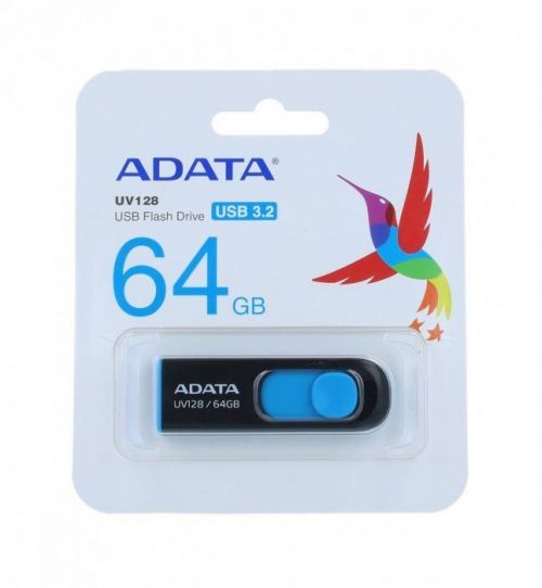 Flash disk ADATA UV128 64GB modrý 51248