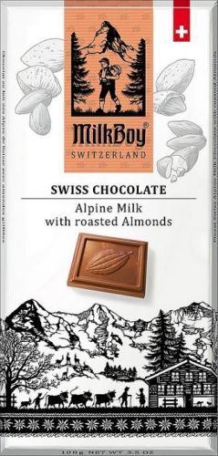 MILKBOY SWISS Mléčná čokoláda roasted Almonds 100g