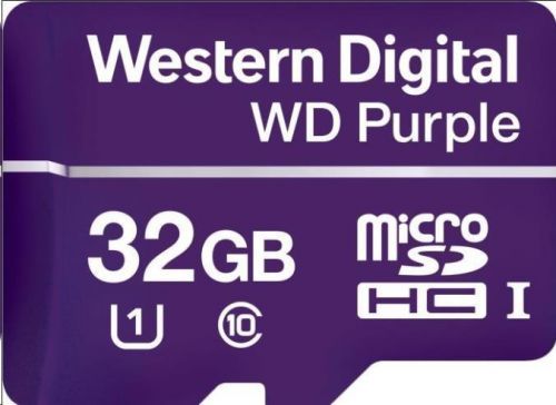 WD MicroSDHC karta 32GB Purple WDD032G1P0C Class 10, 16TBW (WDD032G1P0C)