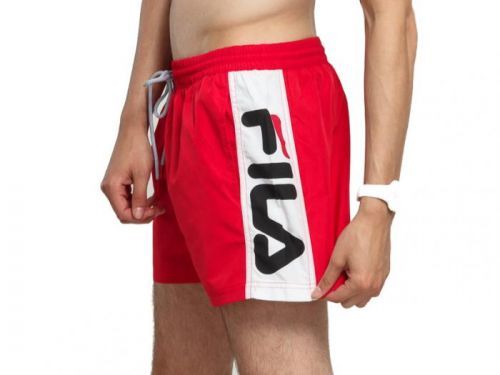 Pánské šortkové plavky FILA Racing Red Barva: Červená, Velikost: L, Pro obvod pasu: Pro obvod pasu (96-100cm)