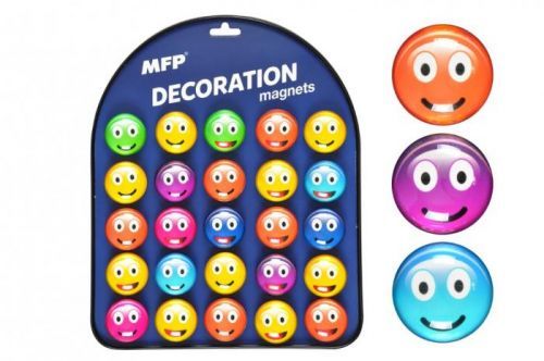 MFP 4200284 magnet dekorační kulatý 3,5cm mix 10