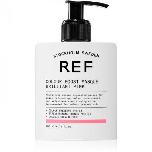 REF Colour Boost Masque jemná vyživující maska bez permanentních barevných pigmentů BRILLIANT PINK 200 ml